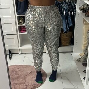 Cable and Guage Sequined Pants